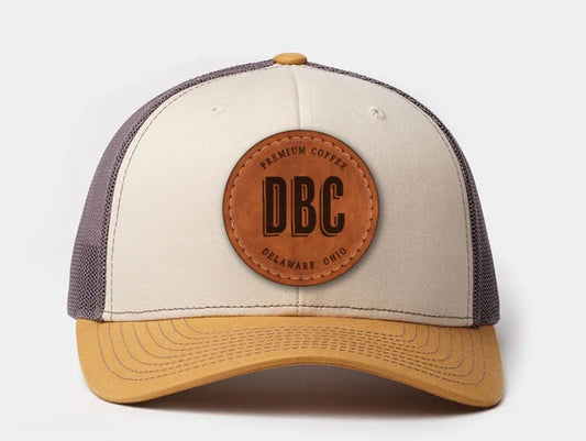 DBC Trucker Hat 2.0 in Beige / Charcoal / Amber Gold